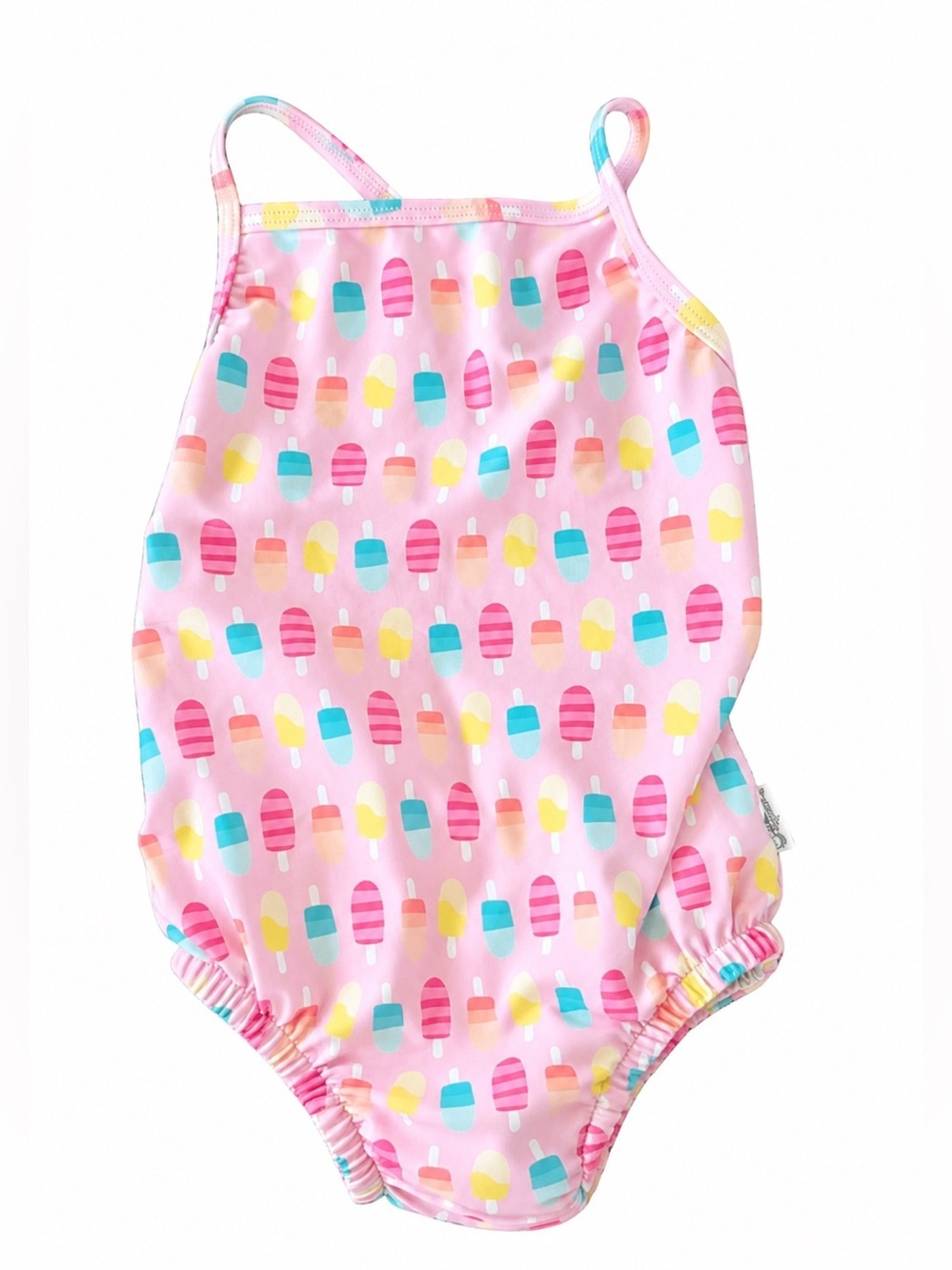 3/$25 Summer Baby Girl Swimsuit One Piece Pink Suit With Built In Diaper Padding